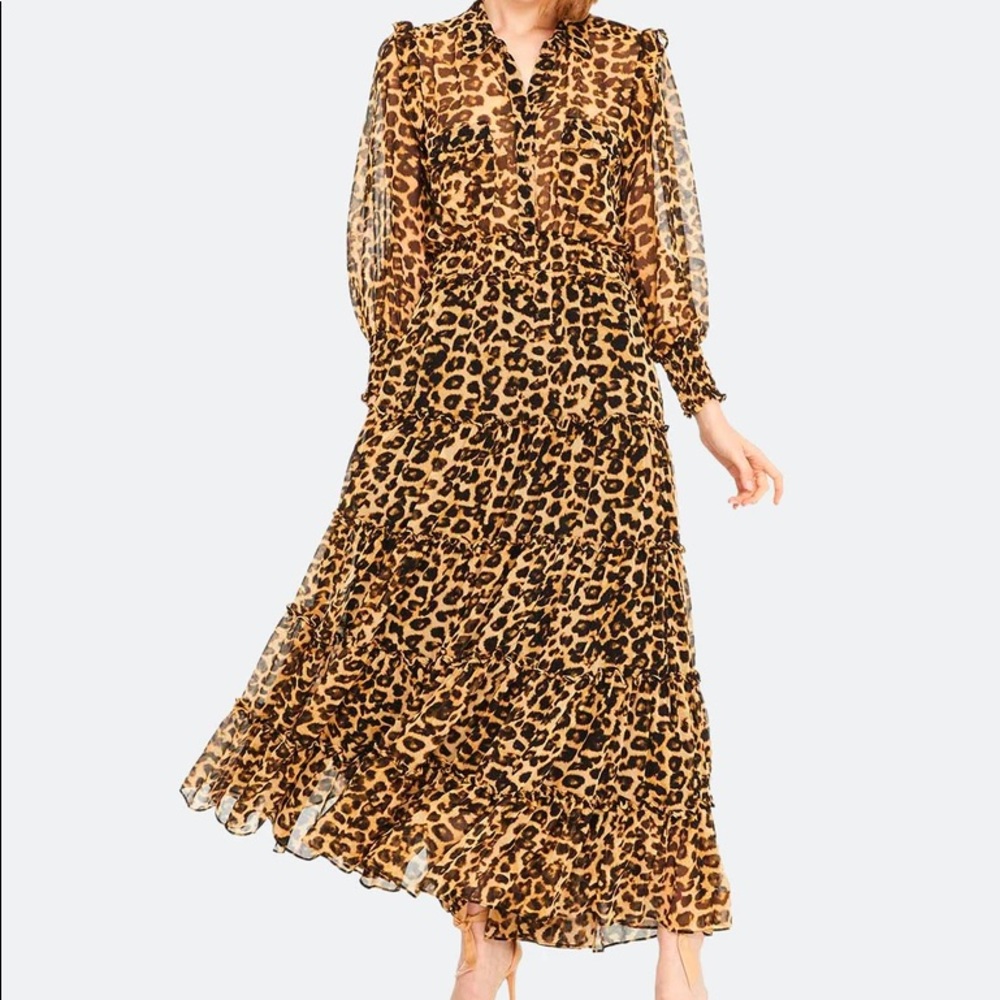 Misa Leopard print maxi